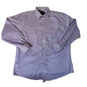 Jos. A. Bank Reserve Dress Shirt 17.5 36 Tailored Fit Purple Egyptian Cotton